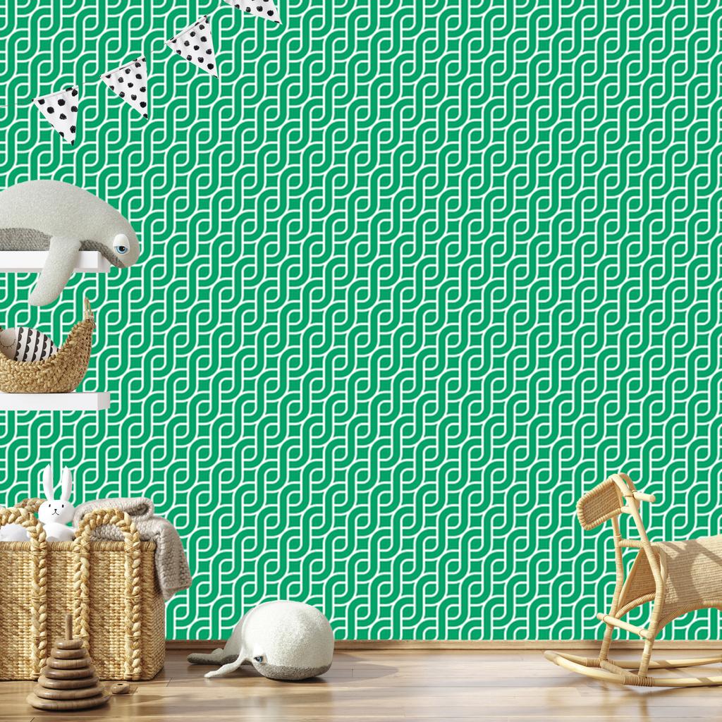 Wallpaper Geometric Pattern of Sea and Mint, Sea Background 50x1000