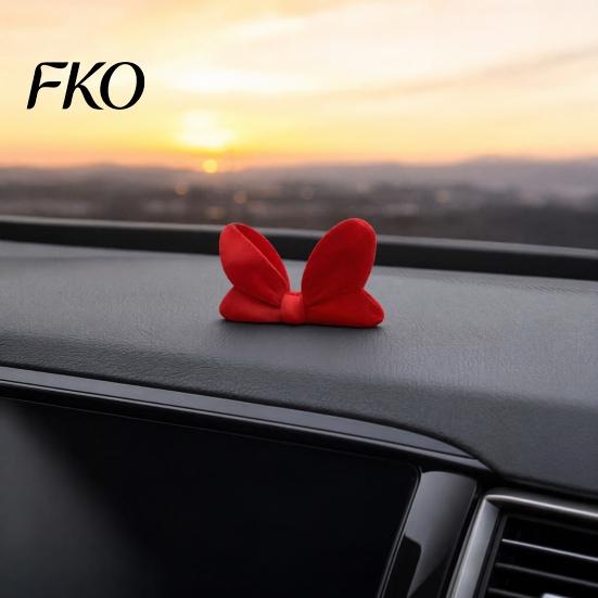 Car Dashboard Tabletop Decor 3D Printed Bow-Shaped Ornament, Elegant Sculpture with Weighted Base, Minimalist Interior Ornament Modern for