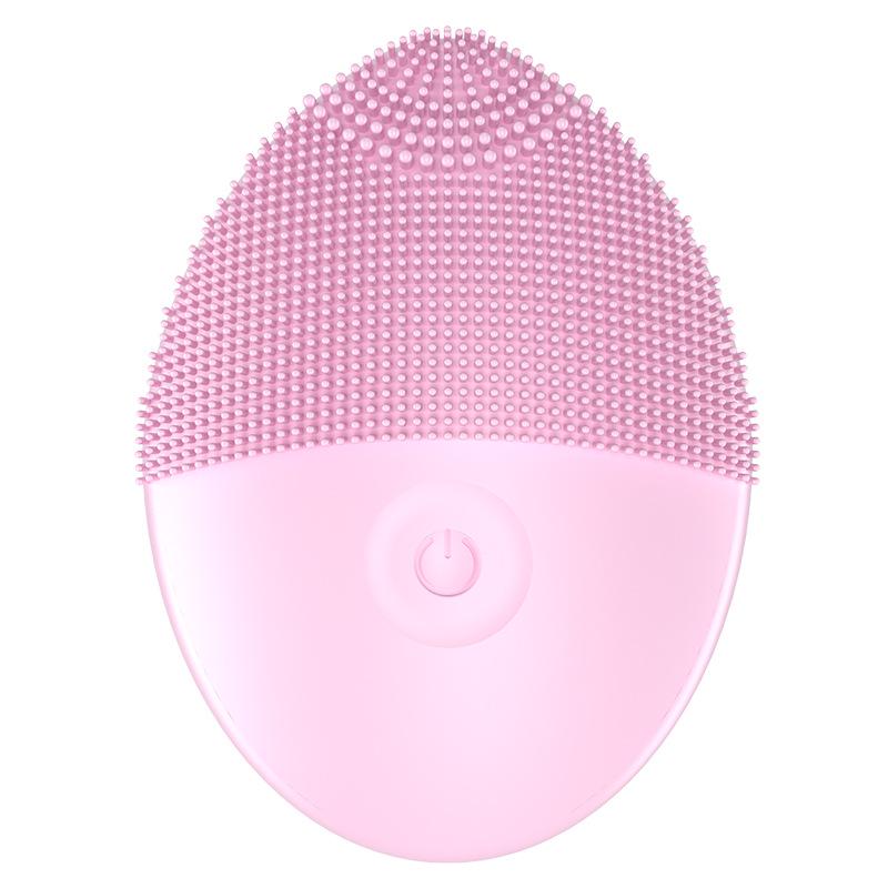 Ultrasonic Soft Pore Cleaner Waterproof Electric Silicone Facial Cleanser Home Beauty Facial Brush Massager Household No Plug Required