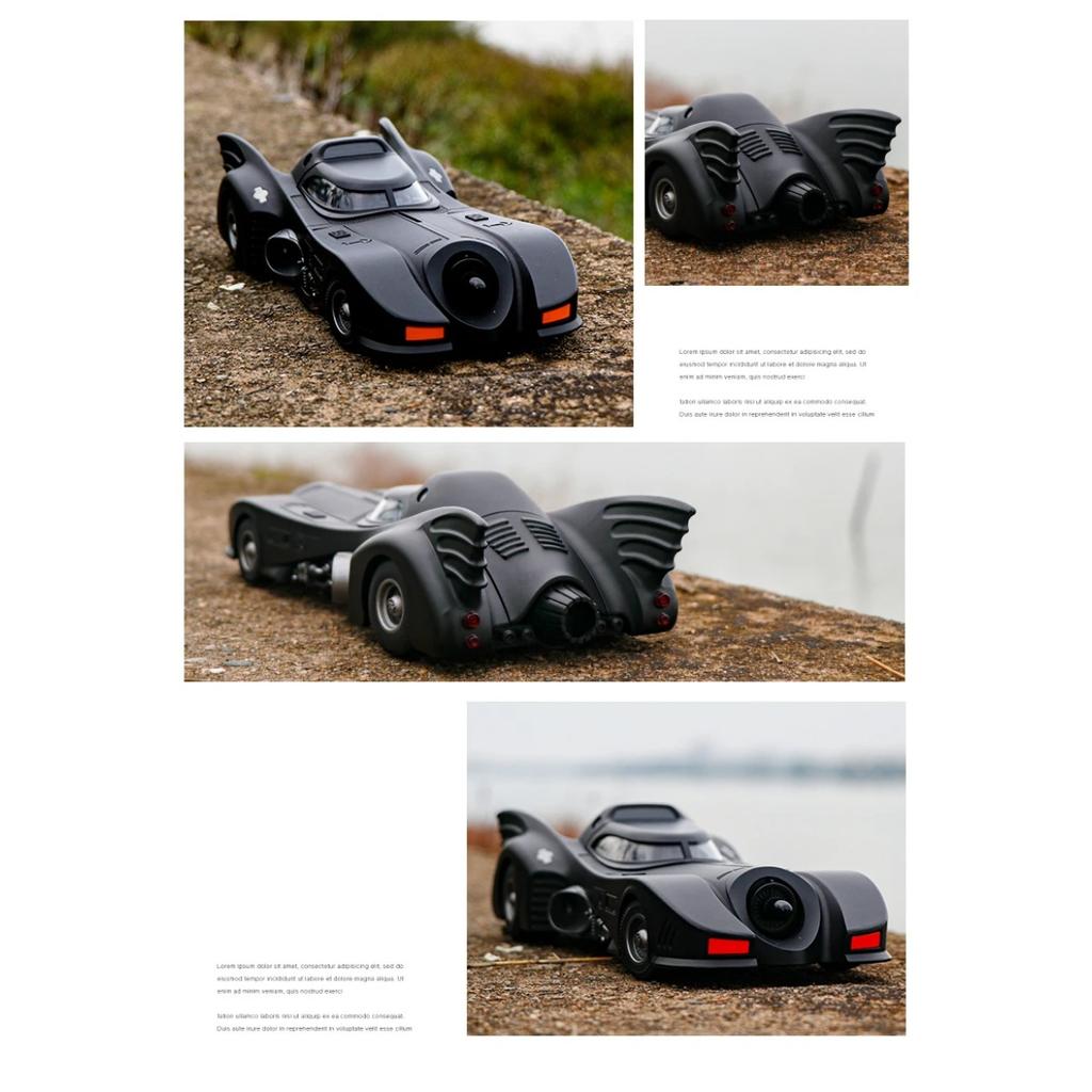 1/18 Scale 1989 Batmobile Die-cast Car with Batman Figure, Toys for Kids and Adults , Black