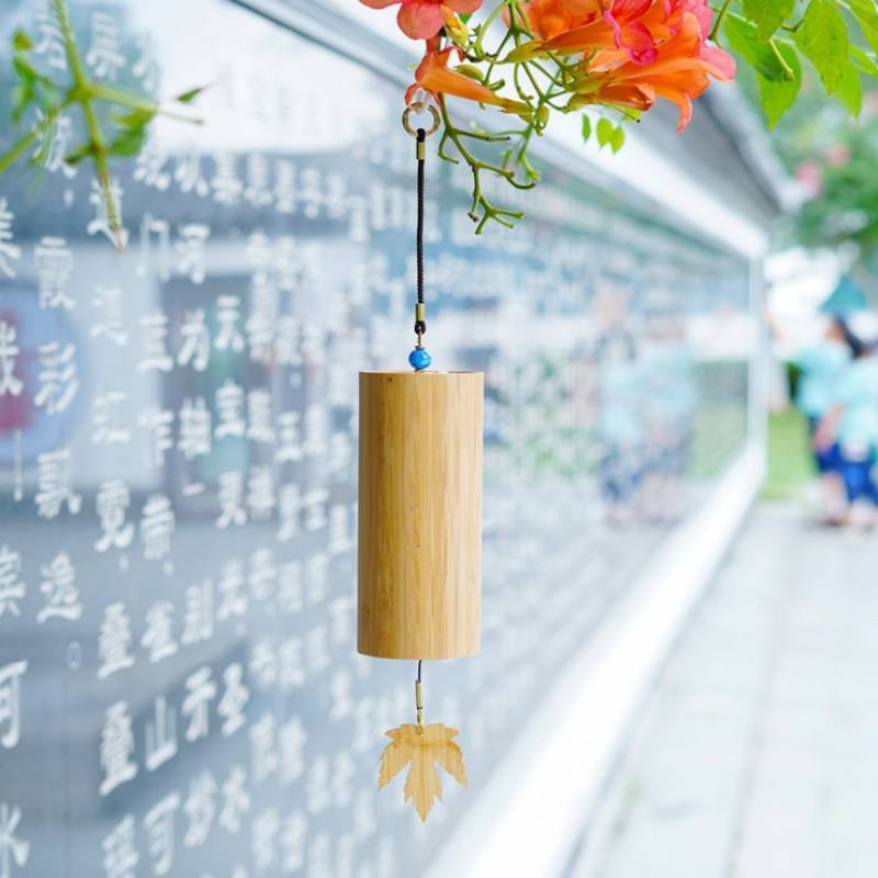 Bamboo Chord Wooden Wind Chime Meditation Chimes For Indoors Gift Decoration