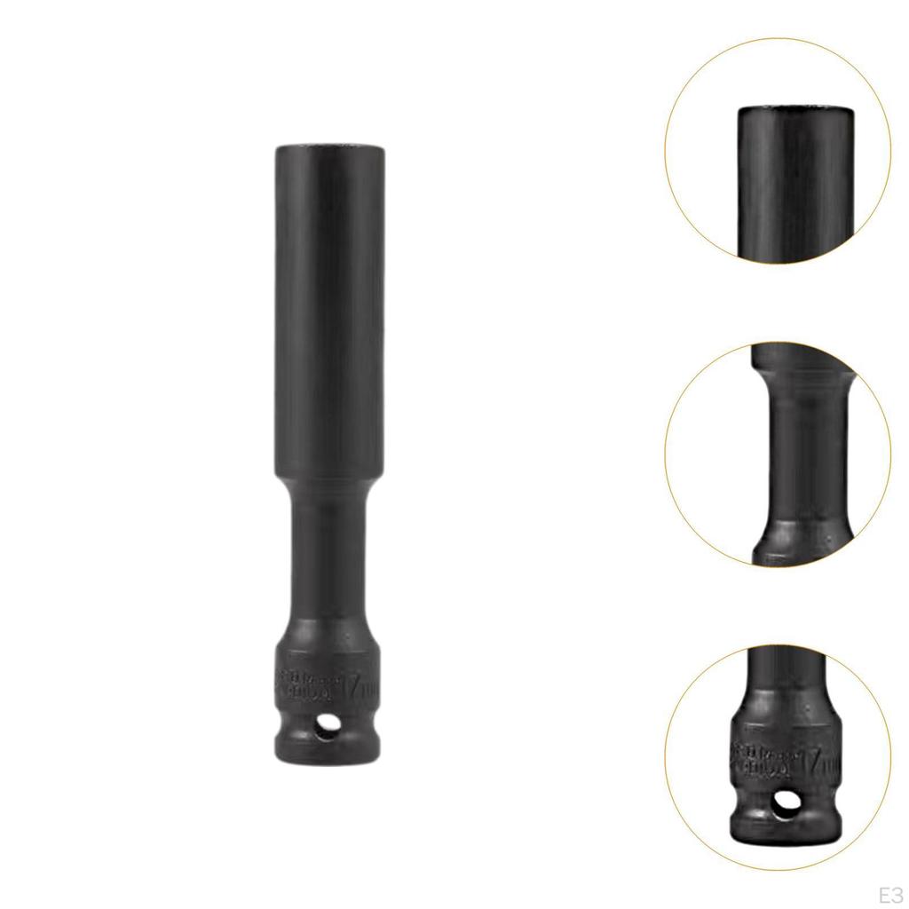 1/2" Hex Socket Electric Wrench Attachment for Automotive Maintenance
