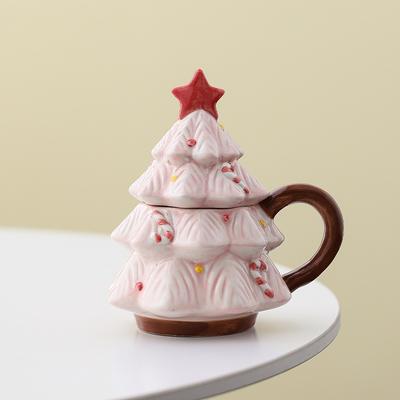 Keramik-Weihnachtsbaumbecher, Kreatives kleines Geschenk für Kinder, für Mädchen zum Verschenken, Valentinstagsgeschenk, Niedliches und klein gestaltetes Objekt