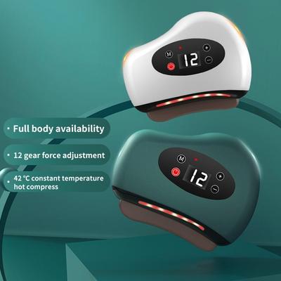 Meridian Dredging Brush Vibration Heating Gua Sha Massage Board Small Portable Electric Scraping Massager