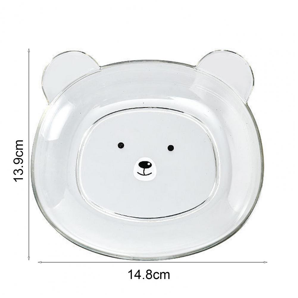 Cartoon Bear Storage Tray Cute Dishes Plate Fruit Snack Plates Desktop Decorative Trays Food Organizer Kitchen Table Supplies