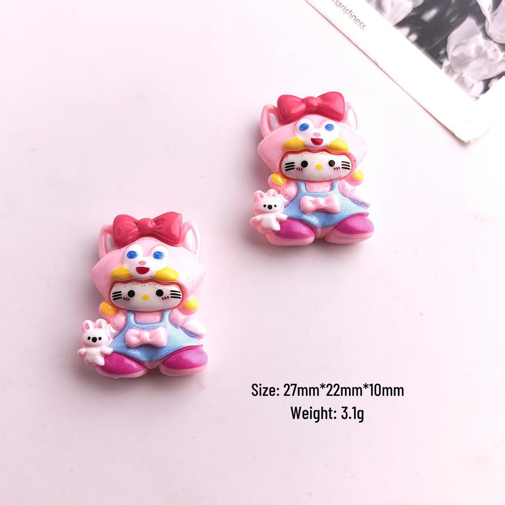 Cartoon Cat Cosplay Resin Accessories: Hair Clips, Fridge Magnets, Beading Pens.
