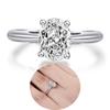 New S925 Sterling Silver Ring Oval 2ct Moissanite Wedding Rings for Women Engagement Diamond Ring Simple Fine Jewelry