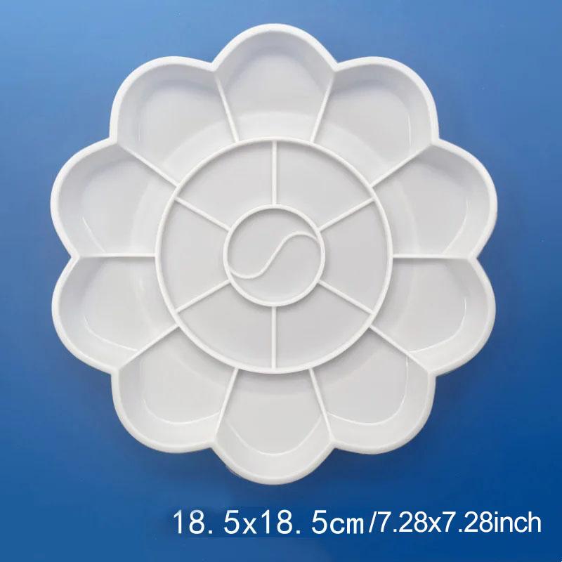 Plum Blossom Shape Painting Palette Paint Tray Office School Art Supplies Essential for Painting Enthusiasts Reusable TMZ
