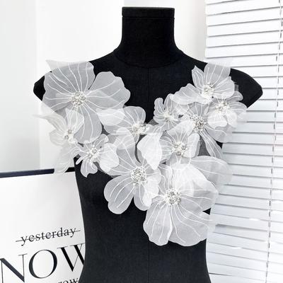 DIY Crafts Cloth Patch Handmade Cloth Applique Clothes Accessory Flower Applique  Dressmaking