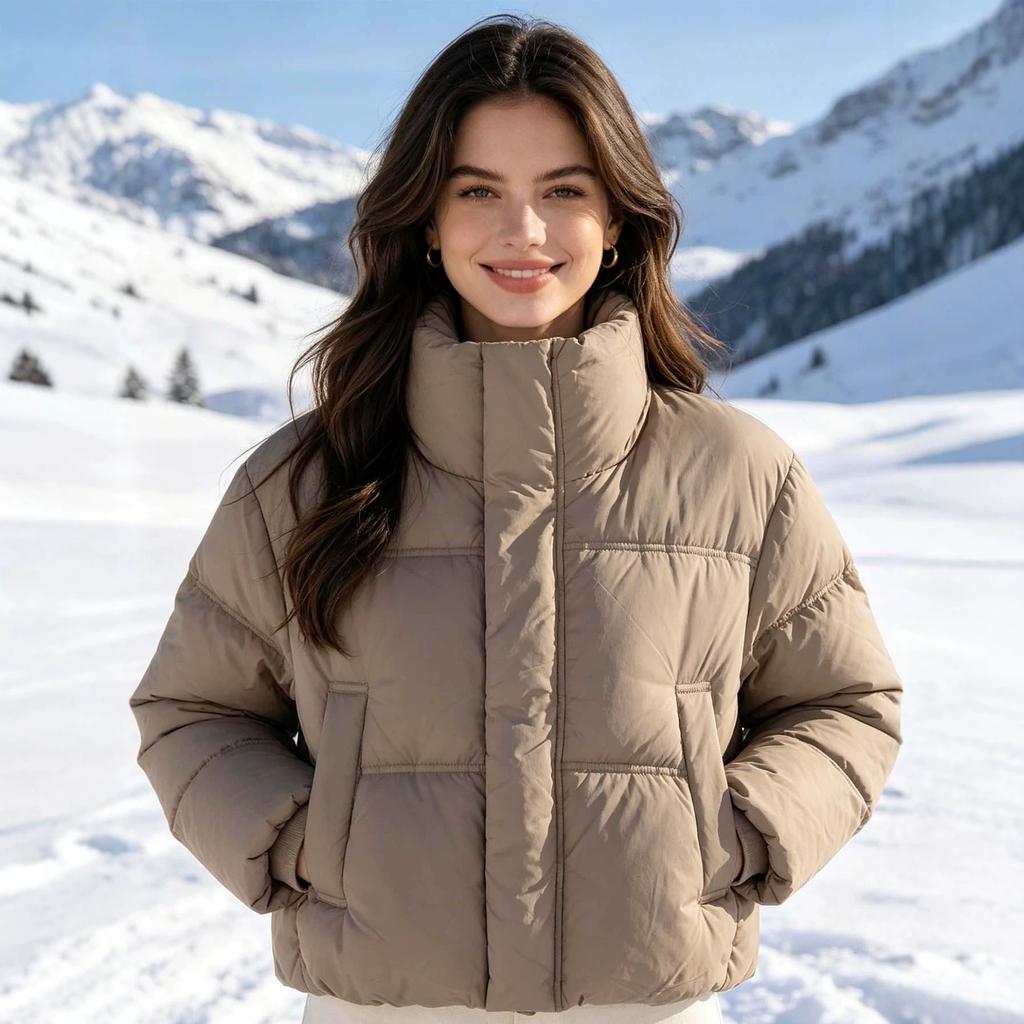 Short down cotton clothes cotton clothes women's new thickened warm stand-up collar jacket loose warm cotton clothes