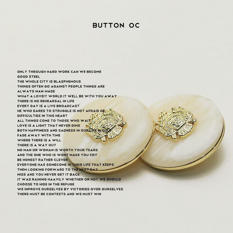 Xiaoxiangfeng Kovová Pryskyřičná Knoflíková Saka Dámský Svetr Kožich Ozdobný Knoflík