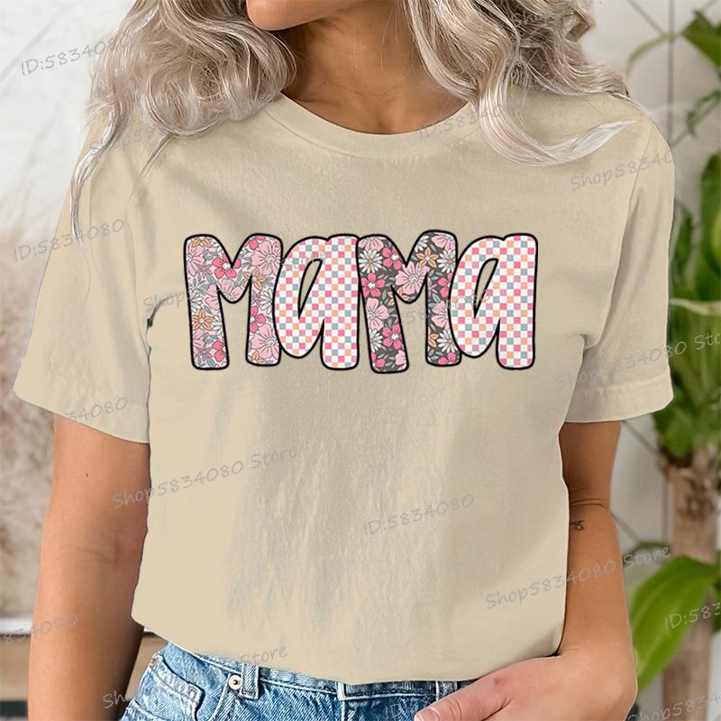 Uroczy Koszulka z Kwiatowym Wzorem dla Mamy Prezent na Dzień Matki Modne Koszulki Prezent dla Nowej Mamy Graficzna Koszulka na Dzień Matki Kwiatowa Mama Koszulki Retro