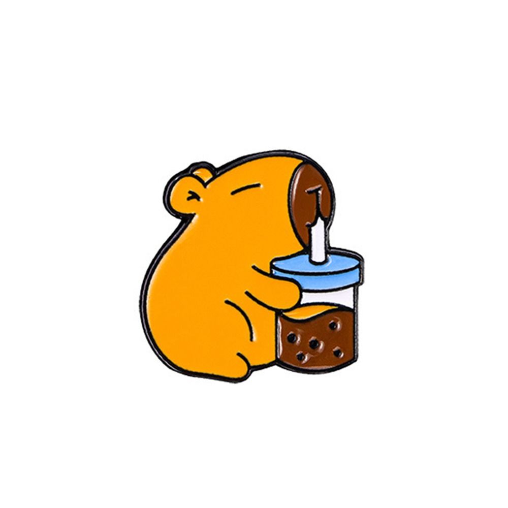 Zinc Zinc Alloy Animal Badge Cute Cartoon Pin Cool Capybara Brooch  Class Reward