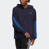 adidas Contrast Stripe Sports Hoodie Men Tops Ink-Blue HC9965