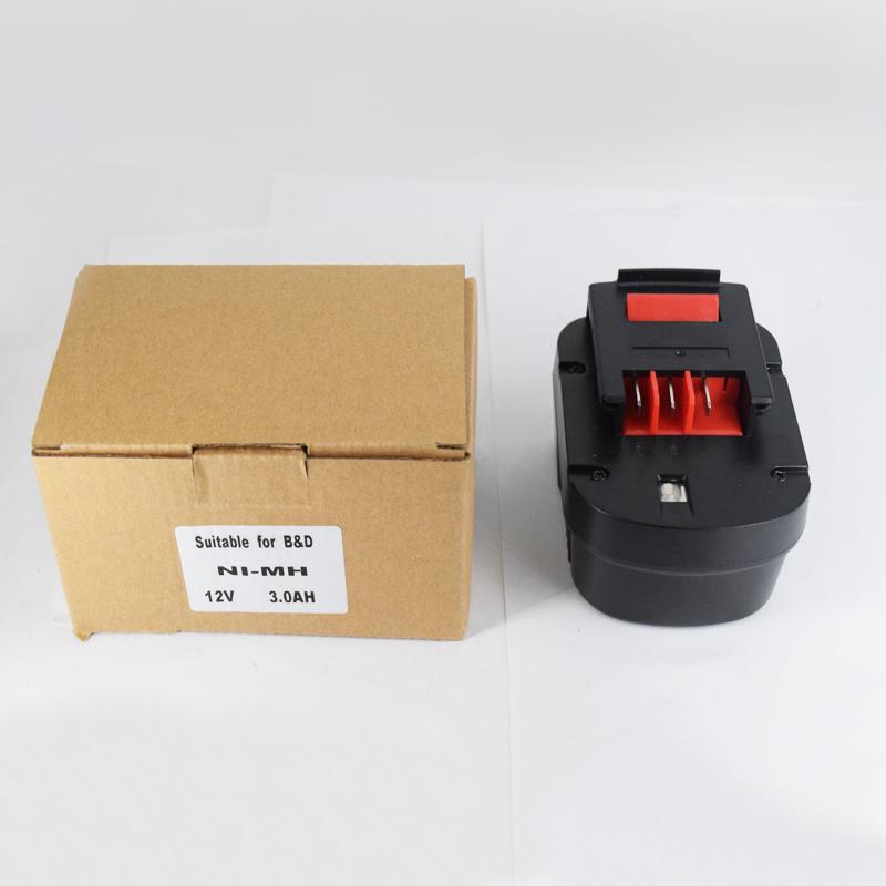 PALO Yüksek Kaliteli 12 V 3000 mAh şarj edilebilir pil Black Decker Matkap A12 A12EX FSB12 A1712 HP12K HP12KD NiMH