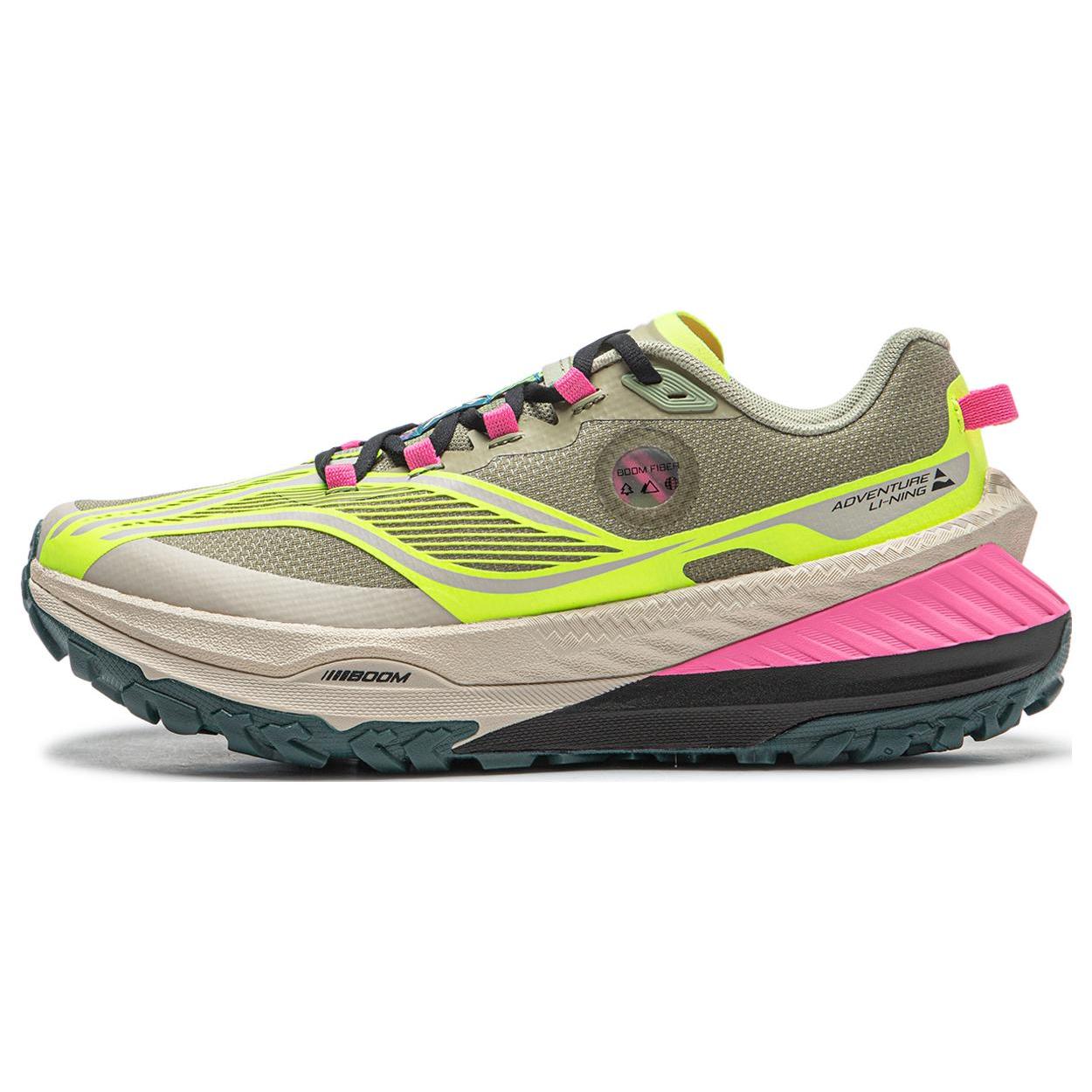 

Li Ning Cushioning Slip Resistant Abrasion Resistant Low top Trail Running Shoes Women s Green Yellow ARNT004-6 36
