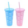 1Pc 710Ml Kawaii Bow Reusable Party Cups With Straw Lid Coffee Juice Tea Cute Tumbler With Straw Plastic Cups Summer Gifts