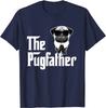 Funny Pug Owner The Pugfather Father Gift Dog Lovers Owner T-Shirt Fathers Day Gift Mens T Shirts Men Clothing Casual Cotton