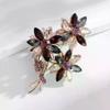 New Fashion Minimalist Rhinestone Crystal Flower Brooch For Women Clothing Jewelry Accessries