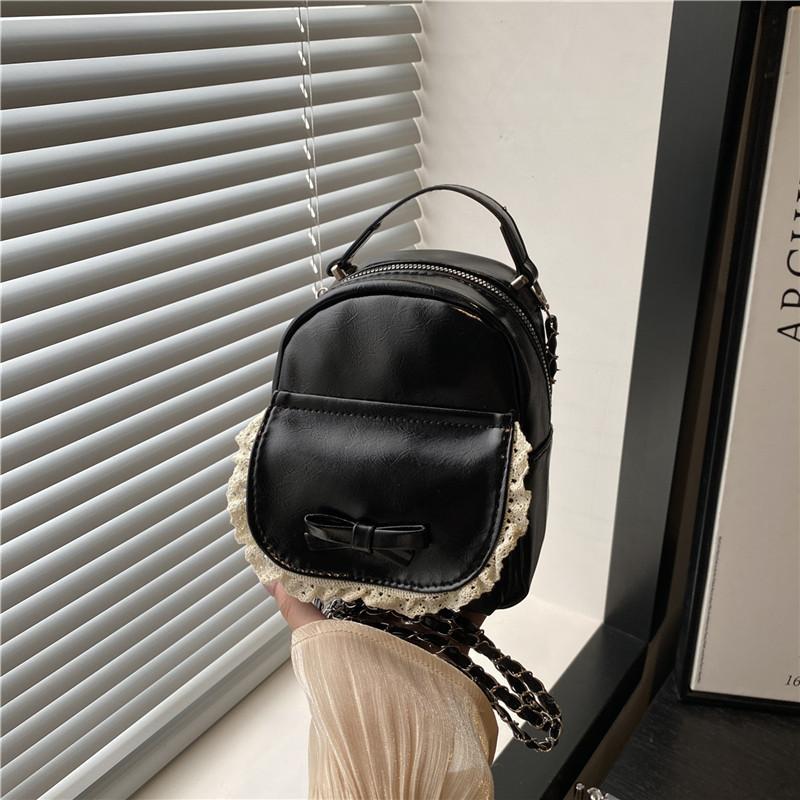 New Niche Fashion Mini Backpack Senmeng Casual Commuting Bow Backpack Small Schoolbag