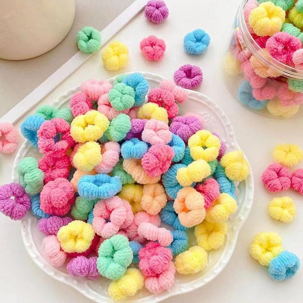 100 Stück Süßigkeitenfarben Kleine Hunde Haargummis für Haustierpflege, Keine Haarschädigung