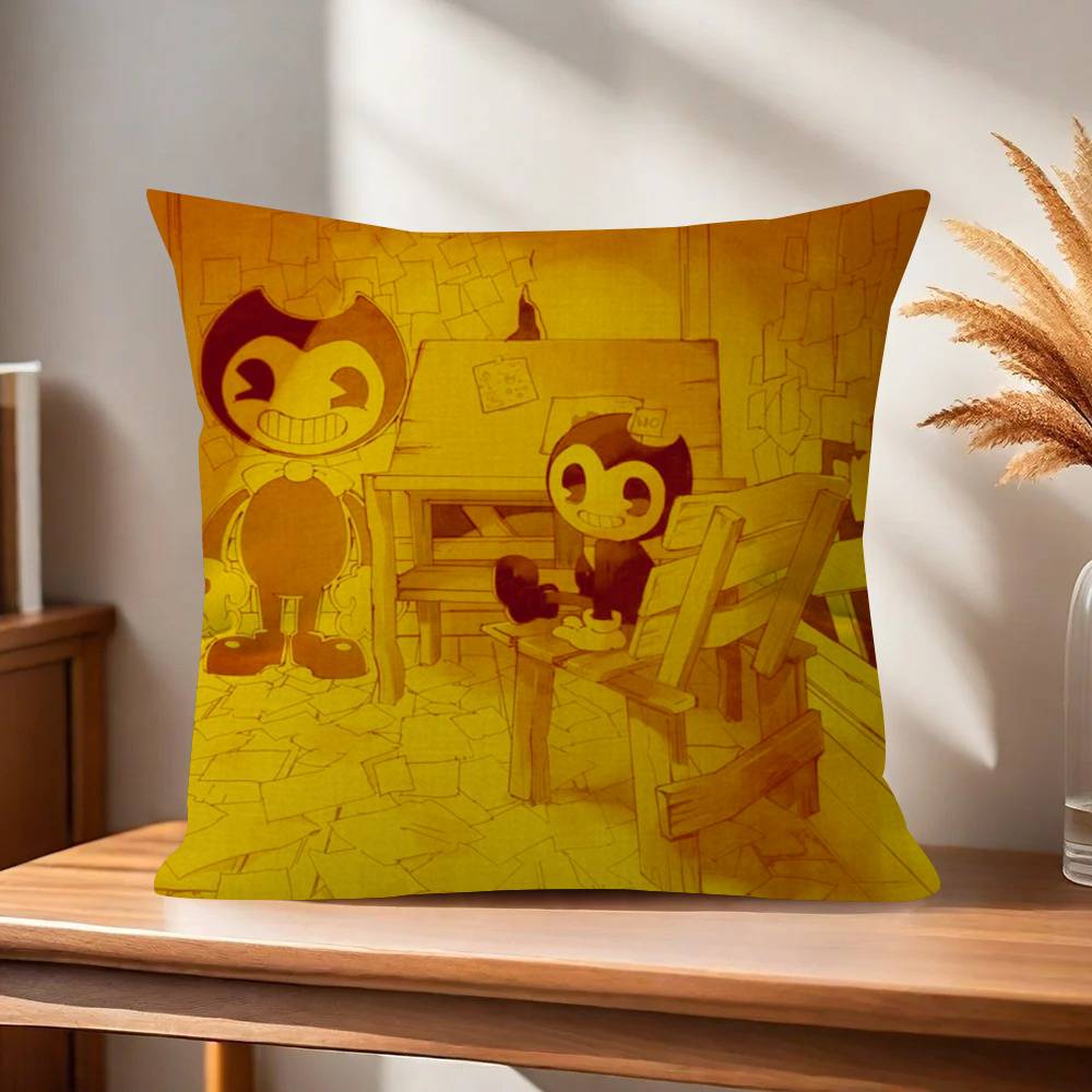 Game B-Bendy and the Ink M-Machine  Pillow Cushion Cover Pillowcase Living Room Sofa Home Decor Customized