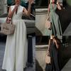 Spring 2026 New Cross-border European and American Foreign Trade Women's Clothing, Fashionable and Elegant Solid Color V-neck Pleated Splicing