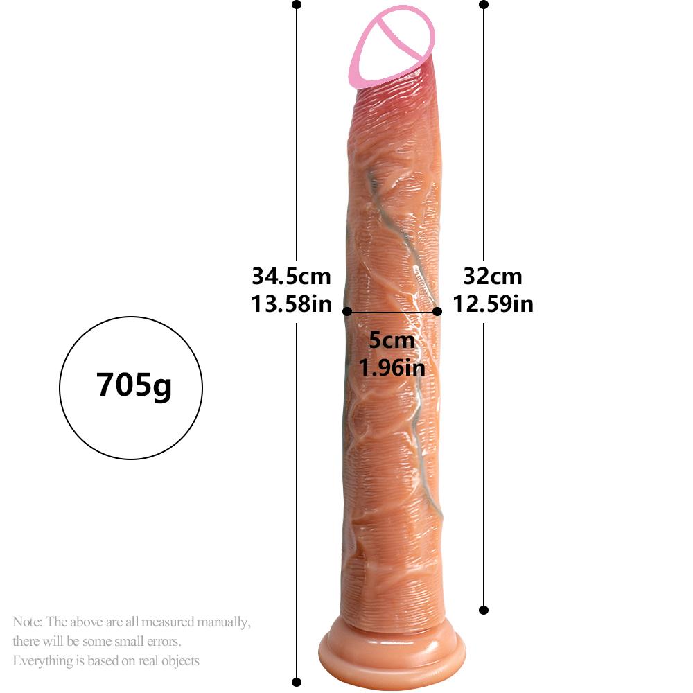 New Super Long Penis Soft Silicone Dildo Butt Plug Prostate Massager Huge Vagina Anal Dildo Suction Cup Adult Sex Toys for Unisex Clitoral Stimulation