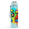 1PC Rainbow Number 67 Graffiti Print 750ml Color Plastic Sports Water Bottle Leakproof Flip Straw Lid Suitable for Sports Office Home Use
