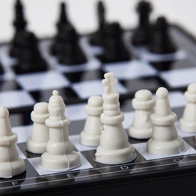Mini set de șah de 32 buc. Tablă de șah pliabilă din plastic acasă jucărie portabilă pentru copii în aer liber
