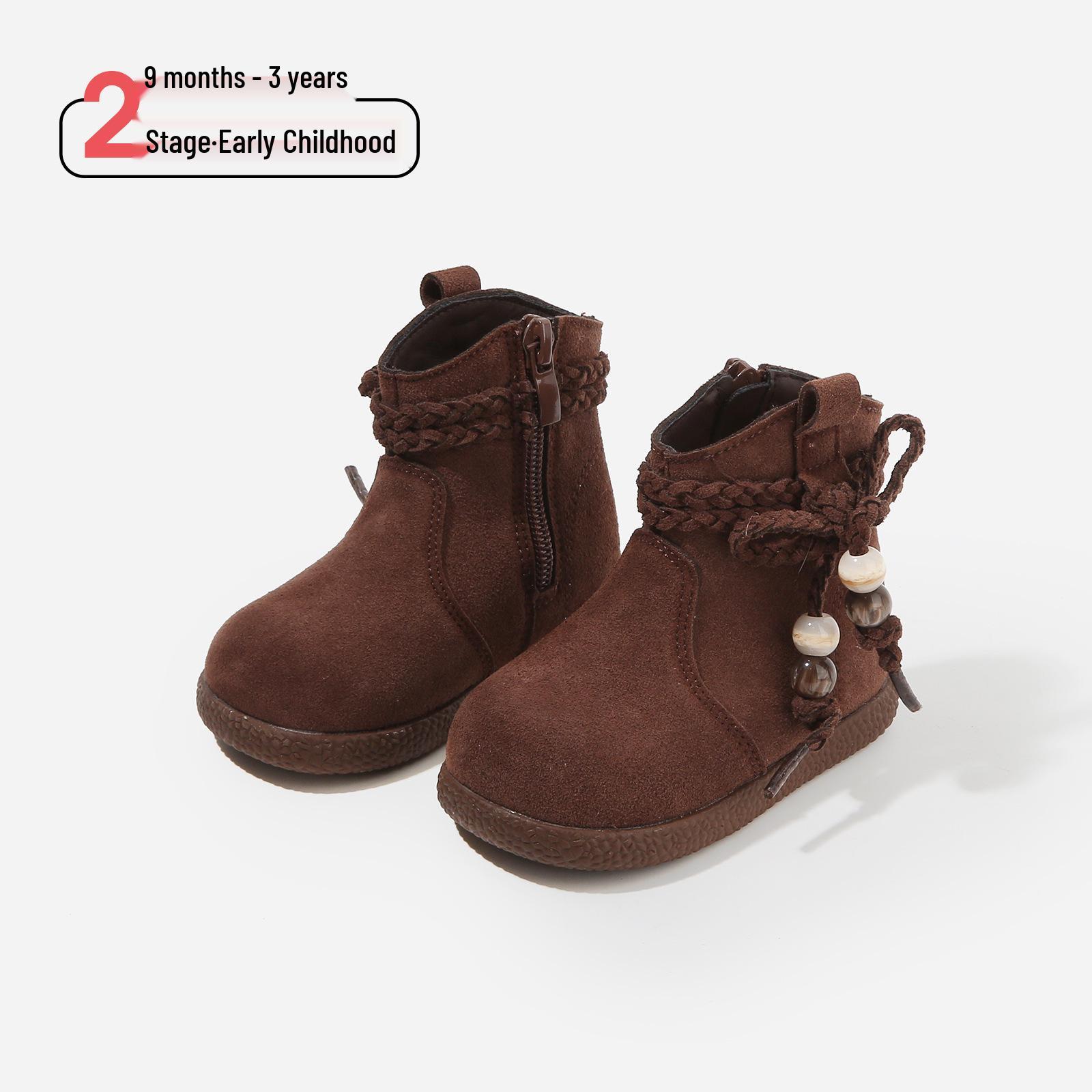 

2025 Winter Retro Merlot Girls Birkenstock Martin Short Boots—Soft Sole, Non-Slip Leather Factory Order Size 16-20 (120 Pairs)