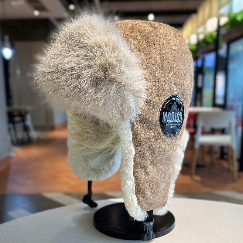 Hat Men's Winter Warm Hat Thickened Ear Protector Cycling Hat Cold-proof Men's Winter Outdoor Middle-aged Women