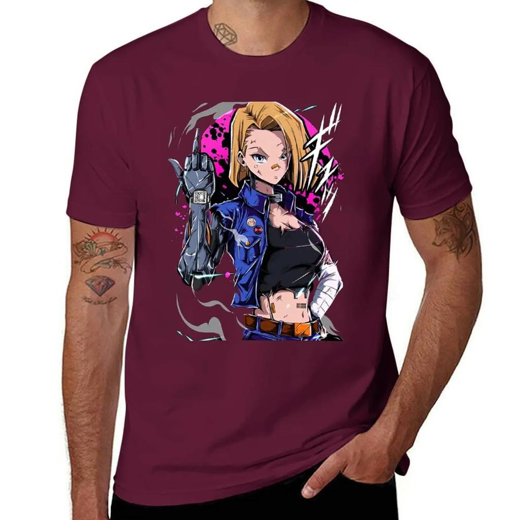 Android N18 T-Shirt cute clothes anime clothes sublime shirts men