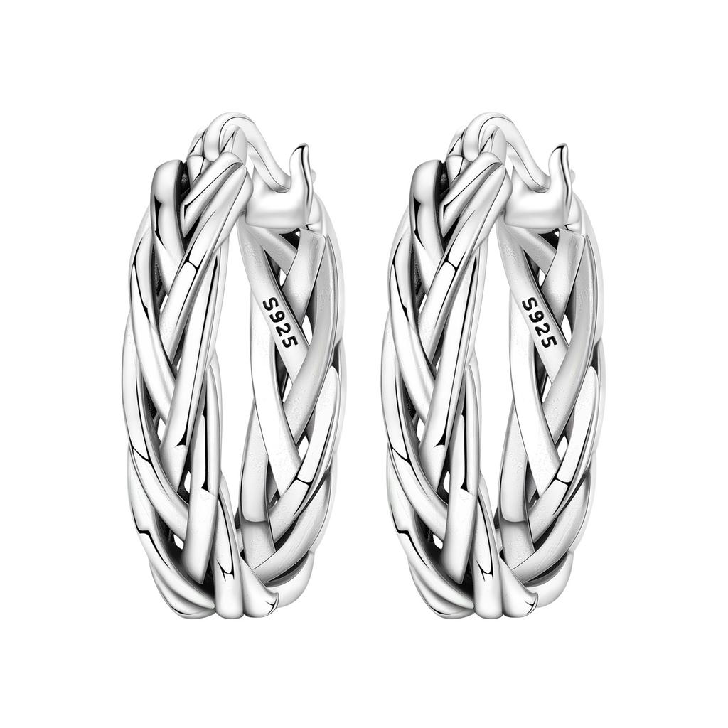 925 Sterling Silver Simple Gold U-shaped Earrings Jewelry Versatile Hoop Earrings for Women Jewelry Fine Birthday Party Gifts