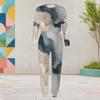 Women Plus Size Printed Round Neck Long Sleeve Cuffed Top And Cuffed Pants Two Piece Set With Pockets