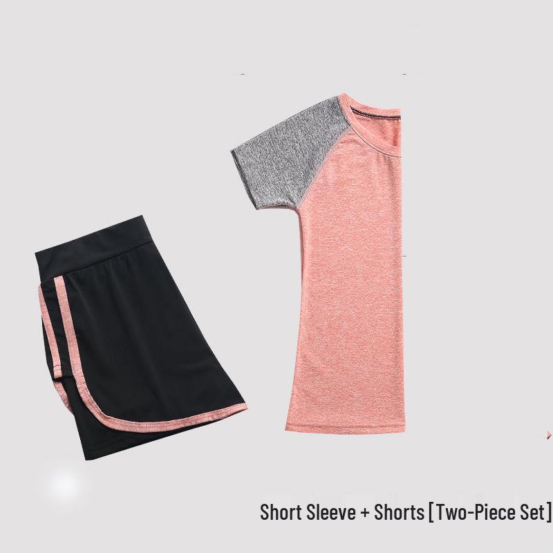 Set Yoga & Sport Asciugatura Rapida per Bambine per il Fitness Estivo - Abbigliamento Sportivo per Bambini per Corsa, Allenamento, Ginnastica e Tennis