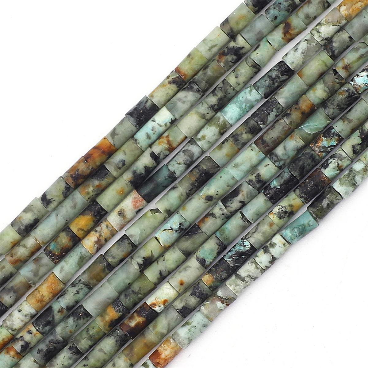 

38 см мини-трубка из натурального камня в форме агата, кварца, аметиста, бусины для DIY, модные ювелирные аксессуары, 15 дюймов/нитка African Turquoise