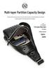 Men's Retro Crocodile Pattern Chest Bag - Large Capacity European and American Style Crossbody & Shoulder Bag.