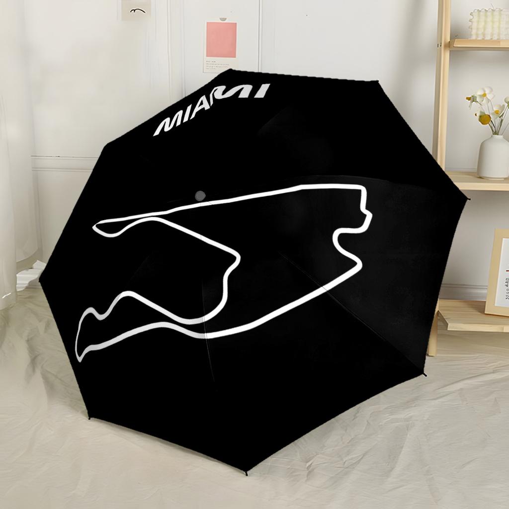 Mexico City Circuit Map Outdoor Automatic Umbrella Compact & Durable 8-Rib Design Foldable Design for Outdoor Daily Use Stylish Accessory
