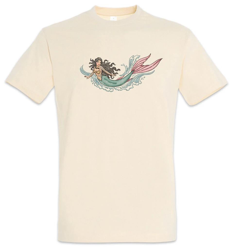 Mermaid II Men's T-Shirt Sailor Sailor Sailor Tattoo Mermaid Ship
