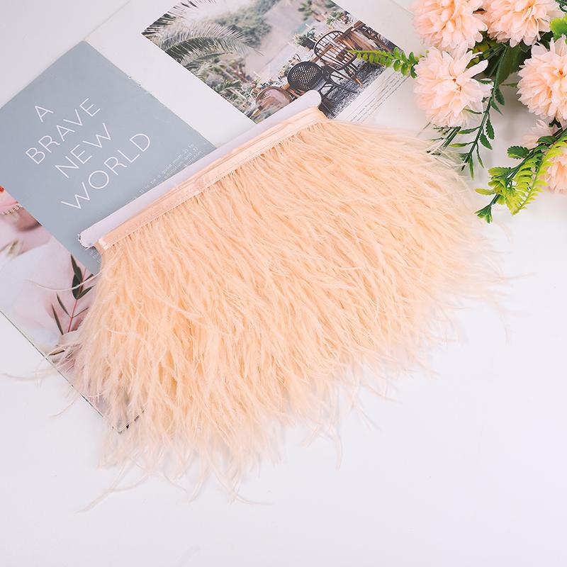 Natural Ostrich Feather Ribbon 1/5/10M, 10-15Cm Multicolor For Diy Crafts, Carnival Decor, Stage Show, Ready Stock, Factory Dire