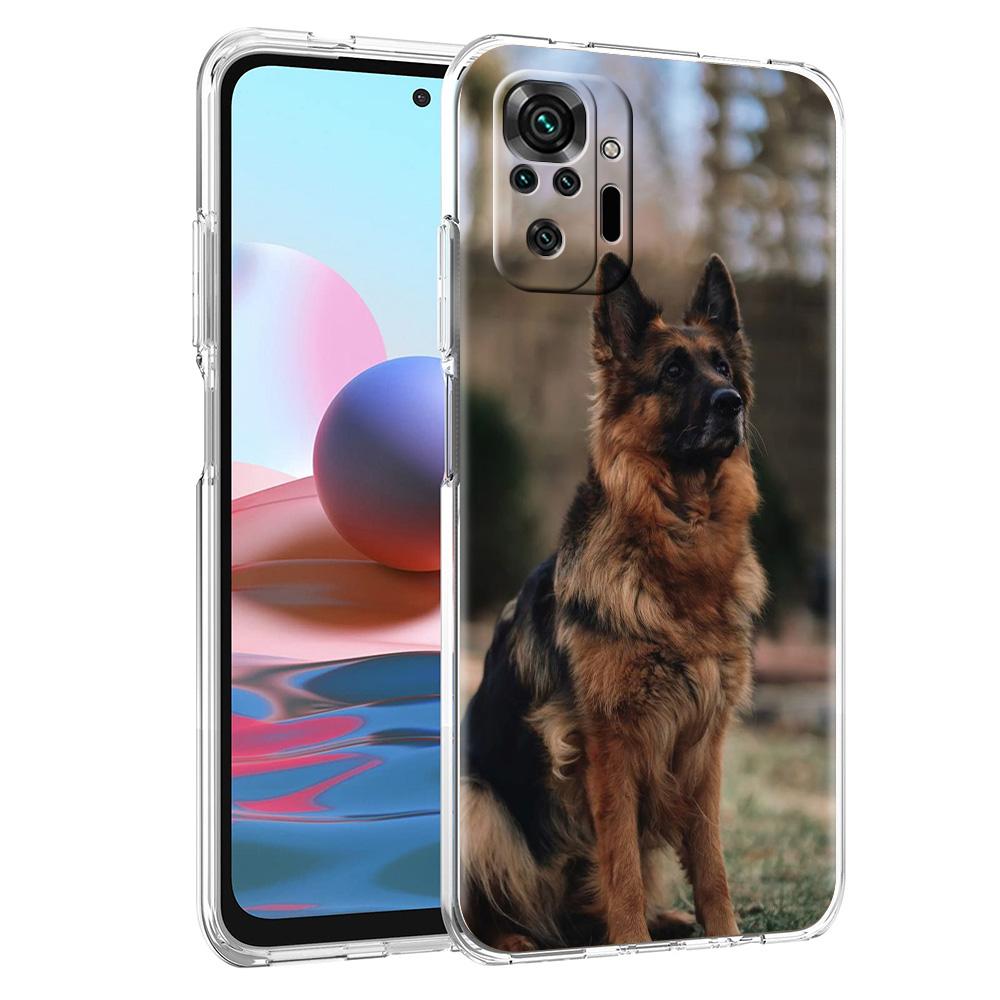 Etui Na Telefon Do Xiaomi Redmi Note 15 14 5G 13 12 10 11 Pro Plus 4G 14C 13C 12C Miękkie Pokrowiec Z TPU Kreskówka Pies Owczarek Niemiecki
