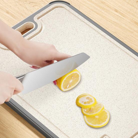 Tocător cu două fețe și canelură pentru suc, 2 în 1, antiderapant, pentru legume