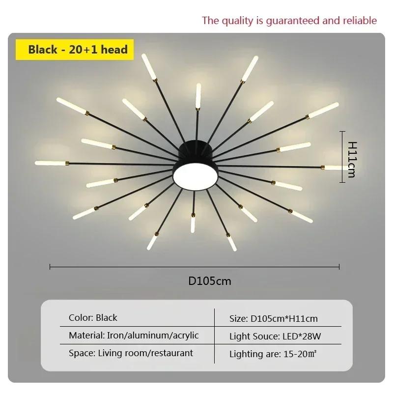 Modern LED Ceiling Lamps Acrylic Sunflower Ceiling Lights Brushed Antique Gold Creative Chandelier Living Dining Room Lighting