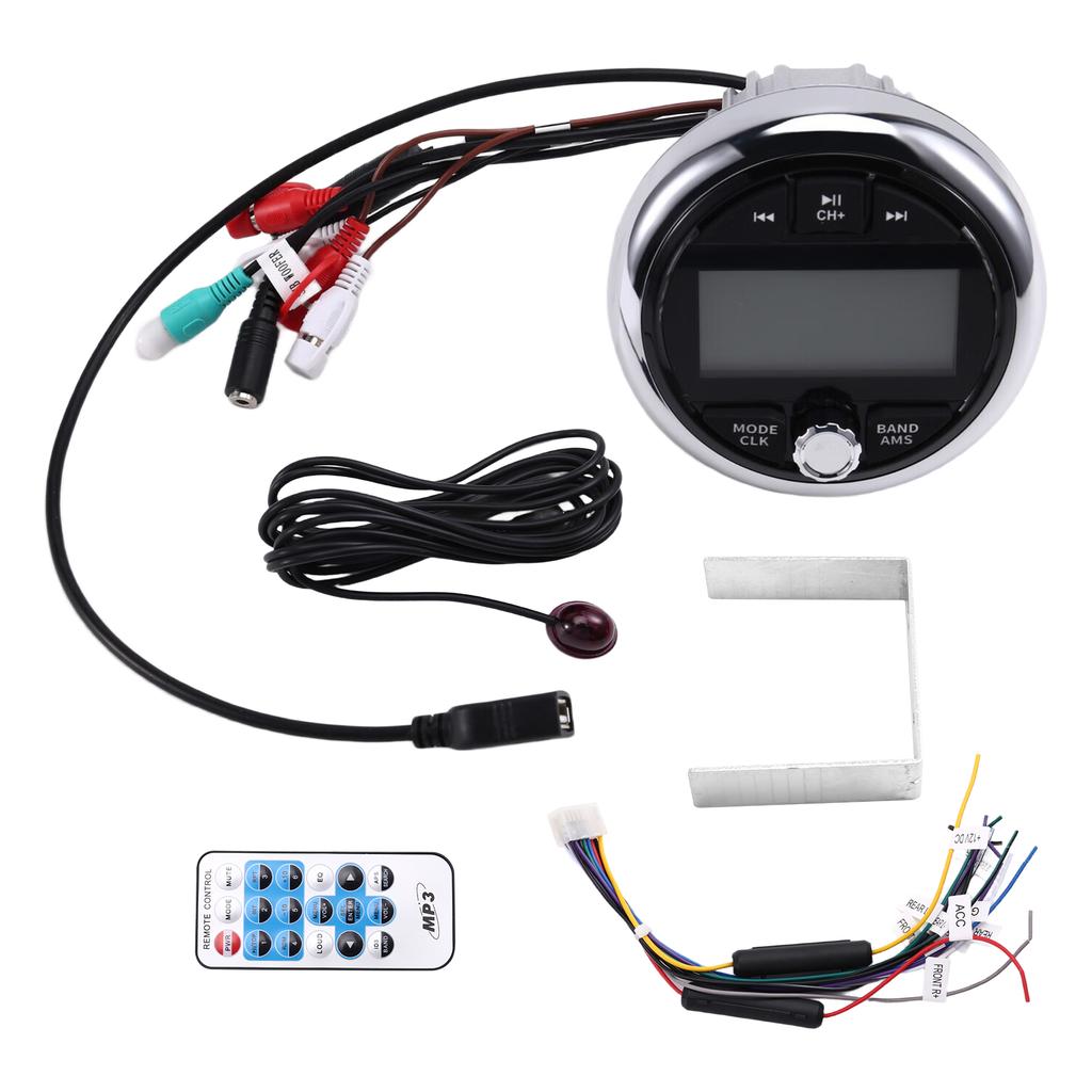 Marine Radio Stereo Motorboat Boat Yacht MP3 Media Player For UTV ATV RZR Bluetooth AUX FM AM Audio Receiver