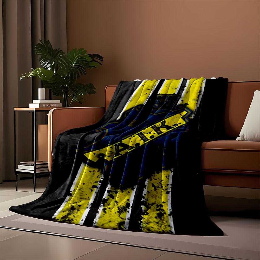 Coperta con Stampa Emblema Club di Calcio AIK morbida e accogliente perfetta per il soggiorno letto divano o un pisolino, regalo