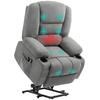 Electric Recliner with Standing Assistance, Massage Chair with Heat Functions, 2 Remote Controls, Soft Foam