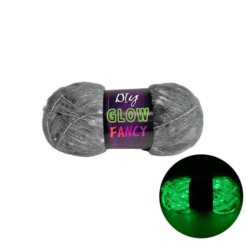

50 г/рулон DIY вязаные вручную перчатки свитер игрушка ручной работы полиэстер светится в темноте