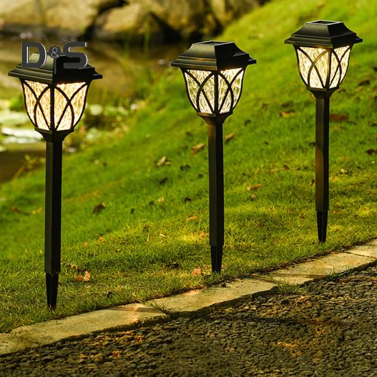 2 szt. Zewnętrzne Lampy Solarne Ścieżkowe Super Jasne Automatyczne Włączanie/Wyłączanie Wodoodporne Oświetlenie Ogrodowe Krajobrazowe Lampy Podwórkowe