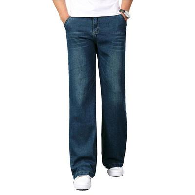 Jeans Herren, ausgestellte Jeans für Herren, Boot-Cut-Bein, ausgestellte lockere, hohe Taille, männliche Designer-Klassiker-Denim-Jeans